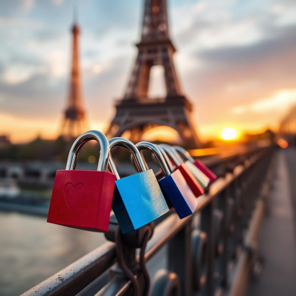 Cadeados do amor em Paris